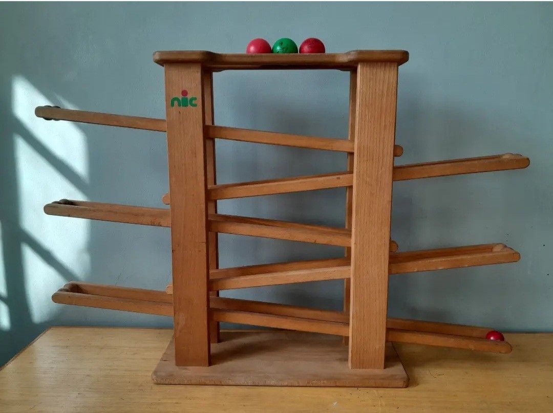 NIC Wooden Ball Run (Category: Educational & Learning Toys) located in Pasig City. Submitted by three.babybears (Listing ID 1465838781, Image 1). Description: .