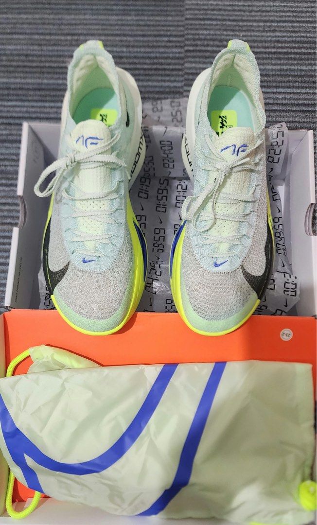 Nike Air Zoom Alphafly 3 “Barely Green” (Category: Sneakers) located in Manila. Submitted by cdabs (Listing ID 1465852499, Image 3). Description: - Item: Nike Air Zoom Alphafly 3 - Colorway: Barely Green and Black Spruce - Size: US 9.5 Mens / UK 8.5 / EUR 43 / CM 27.5 - Condition: Brand new, unworn, fresh in packaging - RFS: Wrong size - Mode of Transaction: Shipping or meet-up available (DM for inquiries).