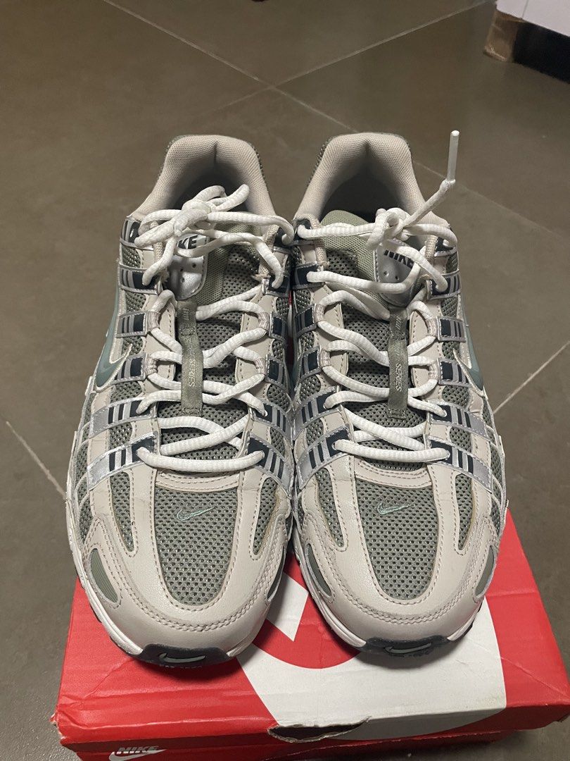Nike P-6000 Cream Clay Green Anthracite (Category: Sneakers) located in Manila. Submitted by geh.dg (Listing ID 1465922723, Image 3). Description: ₱2,500 ONLY! - Model: Nike P-6000 (Cream, Clay Green, Anthracite) - Size: Men's US 12.5 / Women's US 14 - Condition: Excellent, clean outsoles with minimal wear on treads - Style: Chunky retro runner with breathable mesh and metallic overlays - Inclusions: Original red Nike shoebox included Pasig or Bu