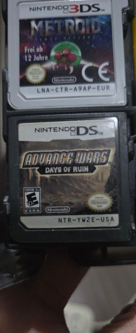 Nintendo 3DS Metroid & DS Advance Wars Games (Category: Nintendo) located in Quezon City. Submitted by essayworks (Listing ID 1465798294, Image 1). Description: - Cartridge only - Rated 12+ - Advance Wars: Days of Ruin (Nintendo DS) - Cartridge only - Rated E for Everyone 10+ - Perfect additions to your game collection!.