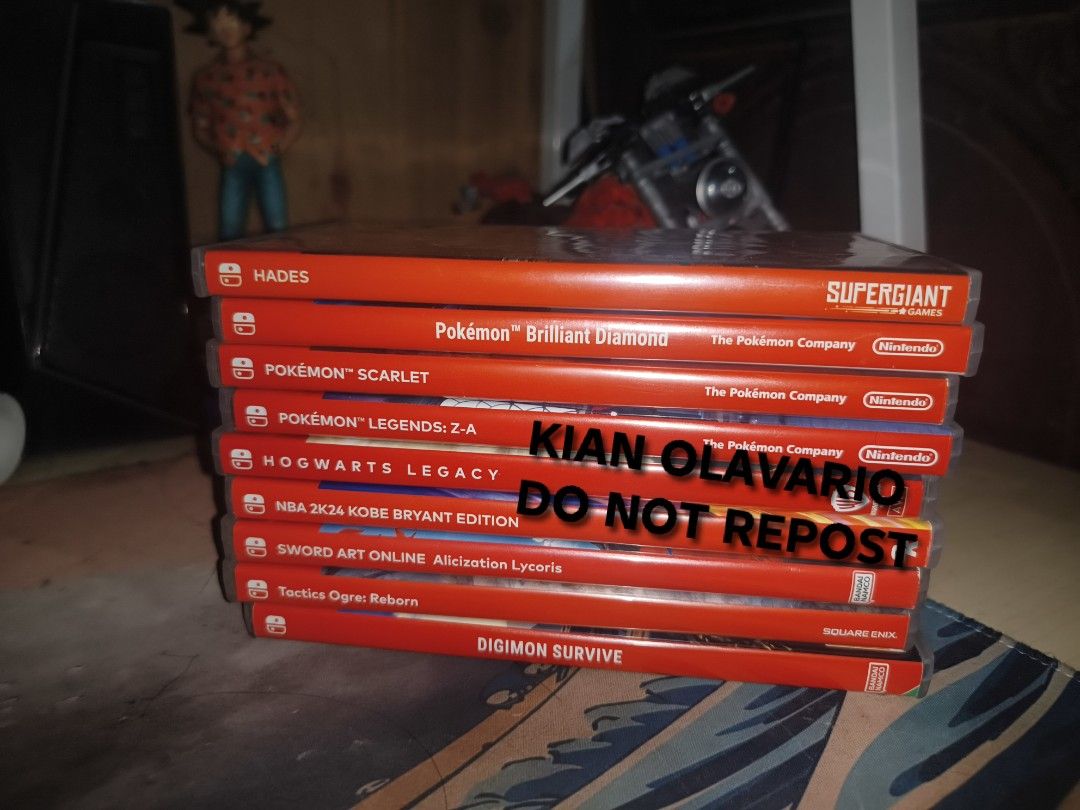 Nintendo Switch OLED Pokémon Scarlet & Violet Edition Bundle (Category: Nintendo) located in Makati City. Submitted by kainlang (Listing ID 1465768695, Image 2). Description: - Limited Edition Nintendo Switch OLED (Pokémon Scarlet & Violet theme) - Complete with matching box and Joy-Cons - Bonus: One Piece Roronoa Zoro carrying case - Massive game bundle included (Physical) -Hades -Pokémon Brilliant Diamond -Pokémon Scarlet -Pokémon Legends: Z-A 