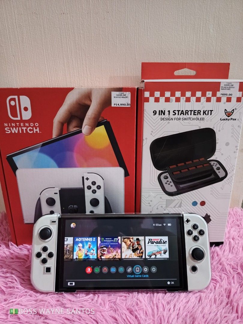 Nintendo Switch OLED w/5 games with Starter Kit (Category: Nintendo) located in Marikina City. Submitted by waynewayne2 (Listing ID 1465775776, Image 1). Description: FOR SALE OR TRADE +cash Pampanga meetup Jnt, lbc or lalamove sa malayo 09760568942 NINTENDO SWITCH OLED 64gb -Complete original accesories -Complete pati plastics & wraps -Very presentable -w/crystal case & starter kit -w/5 games installed Burn out paradise L.A. Noire (Rare game) Mo