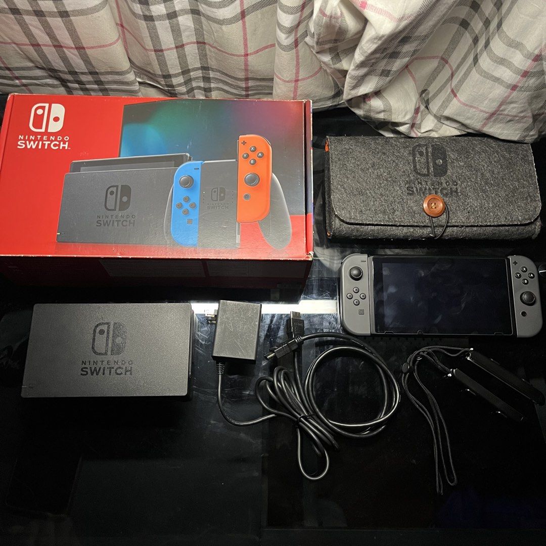 Nintendo Switch V2 and Accessories (Category: Nintendo) located in Baguio. Submitted by johannnid24076 (Listing ID 1465841425, Image 2). Description: Selling my NTS V2 Non JB + Complete Accessories + Shared Digital Games RFS: Need funds, and napagsawaan na (NEGOTIABLE) (INCLUSIONS) -Nintendo Switch V2 -Original Joycon -Original Charger -1 Defective charger (kayo na magpaayos) -Switch Case -Dock -Hdmi Cable for Dock -Original Box (DIGITAL SHARED G