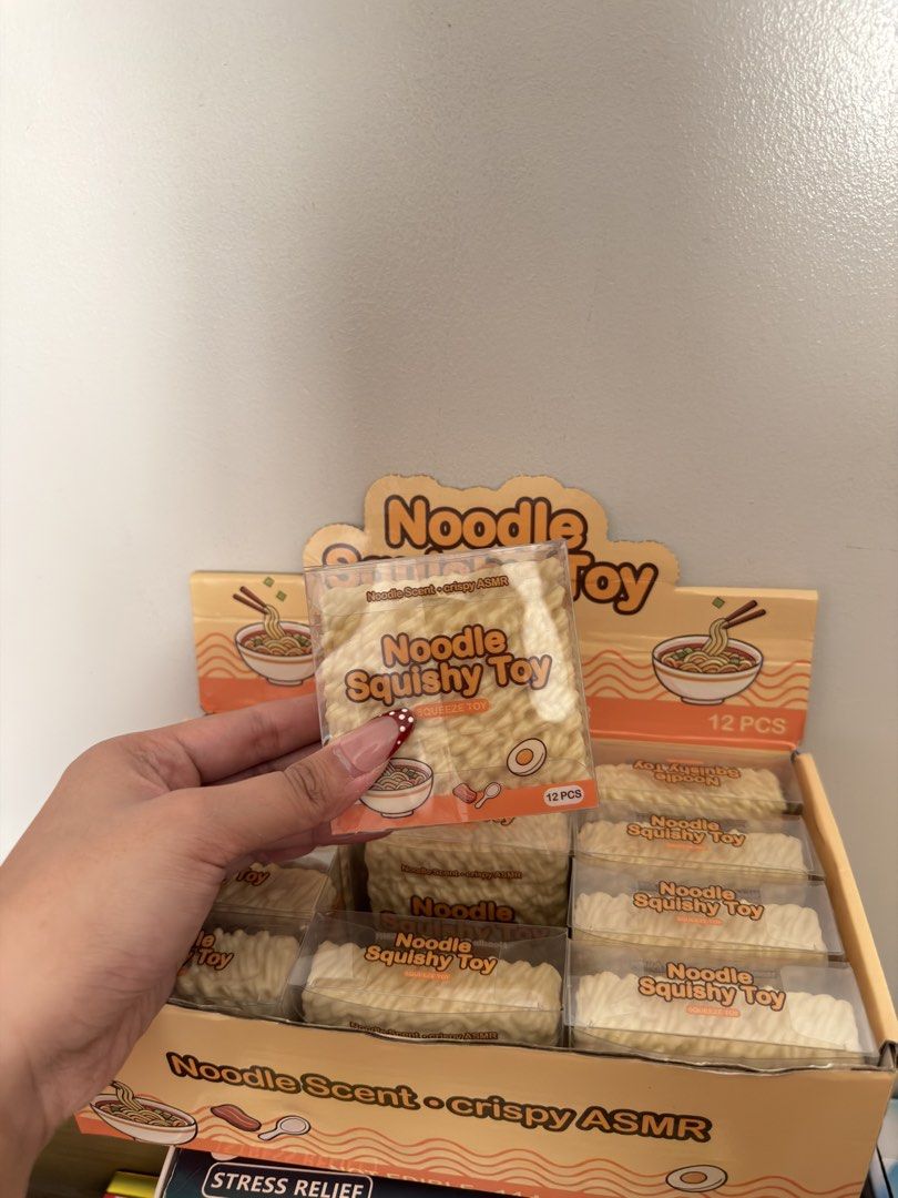 Noodle Squishy Toy Crunchy (Category: Kids Toys) located in Manila. Submitted by sourcedbymissella_ (Listing ID 1465865502, Image 2). Description: ONHAND! 200 per pc! 🏎️ Available on hand 🫶🏻.
