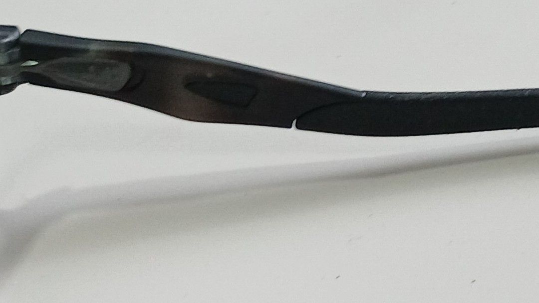 Oakley Eyeglasses Frame 55-17 (Category: Sunglasses & Eyewear) located in Cainta. Submitted by renped (Listing ID 1465800387, Image 1). Description: - Brand: Oakley Optical Frames - Color: Matte black and grey camouflage finish - Size: 55-17 (Temple length: 137mm) - Frame Shape: Modern rectangular with standard hinges - Material: Lightweight composite for all-day comfort - Lenses: Clear demonstration lenses (ready for your prescription lenses at 