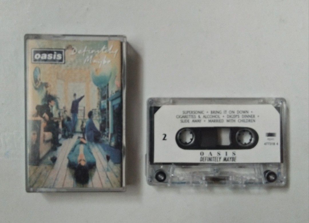 OASIS - DEFINITELY MAYBE ( CASSETTE ) (Category: CDs & DVDs) located in Makati City. Submitted by KAMUSIKATAYO (Listing ID 1045012852, Image 1). Description: VERY GOOD CONDITION CLEAN COPY.