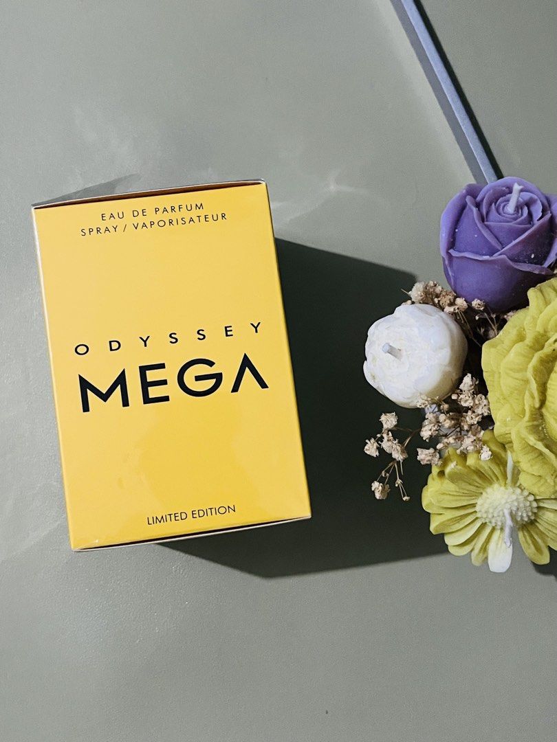 Odyssey Mega Limited Edition Eau de Parfum Spray (Category: Fragrance & Deodorants) located in Manila. Submitted by thriftyscents.99 (Listing ID 1465941300, Image 1). Description: - Brand: Odyssey Mega Limited Edition 100ml - Type: Eau de Parfum (Spray Vaporisateur) - Packaging: Yellow box, 100% unopened and sealed in original wrapping - Condition: Brand new - Ideal for: Daily scent upgrade or gift option.