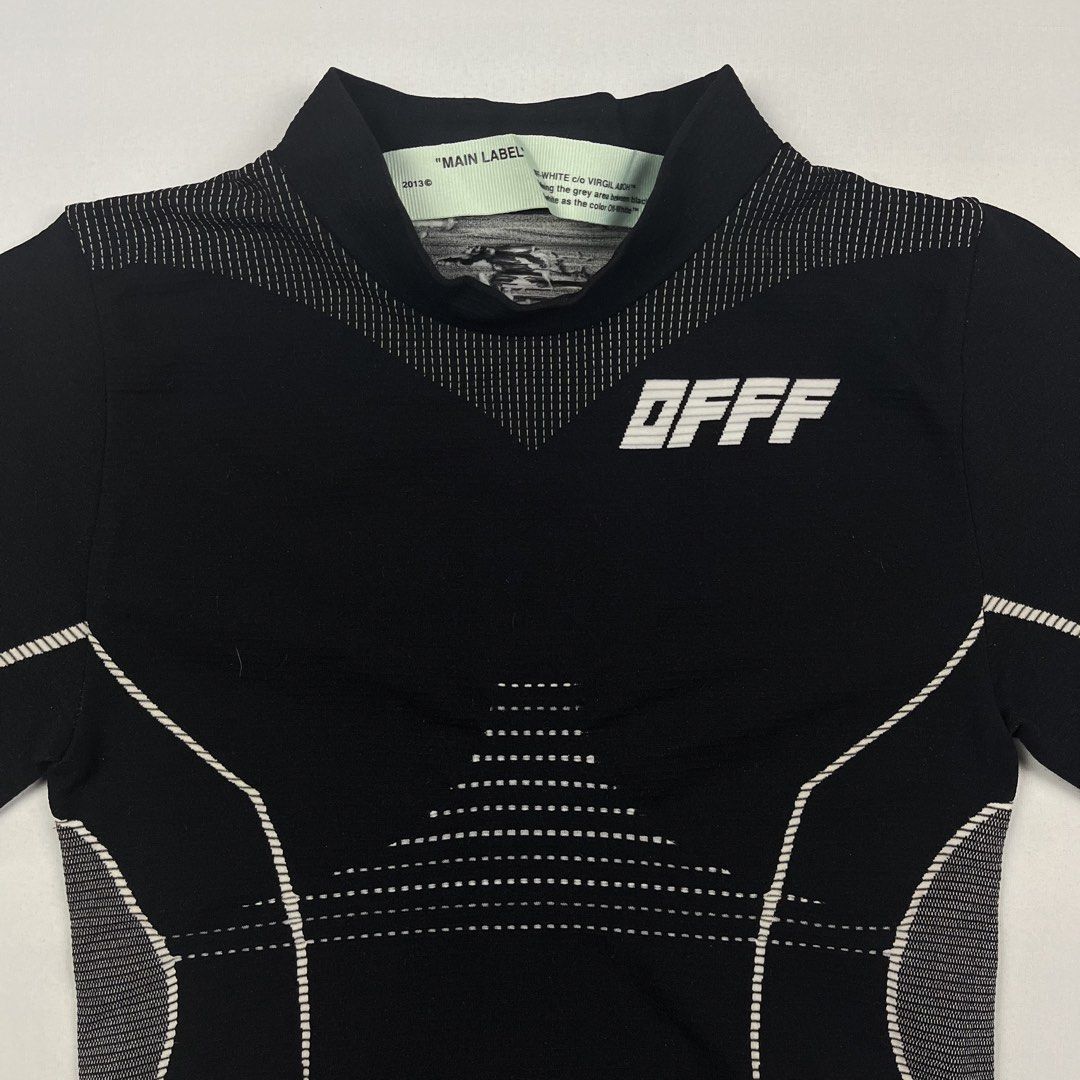 Off-White S/S19 Athletic T-Shirt (Category: Shirts) located in Puerto Princesa. Submitted by midas24k (Listing ID 1465797287, Image 3). Description: Off-White S/S19 Athletic T-Shirt Tagged Size: Small Dimensions Inches length: 21 Inches width: 12 Condition: Excellent Color rate: 9.5 Flaws: None 4,500 shipping fee is not yet included..