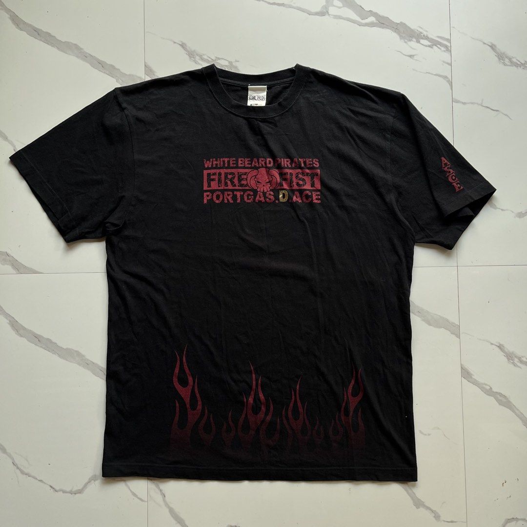 One Piece (Category: Tshirts & Polo Shirts ) located in Lucena. Submitted by RAGGGGSSSS (Listing ID 1465891984, Image 1). Description: One Piece Fire Fist Ace Cospa Tag XL on Tag 31x23 Excellent Condition 9.5/10 Color Rate No issue 600 .