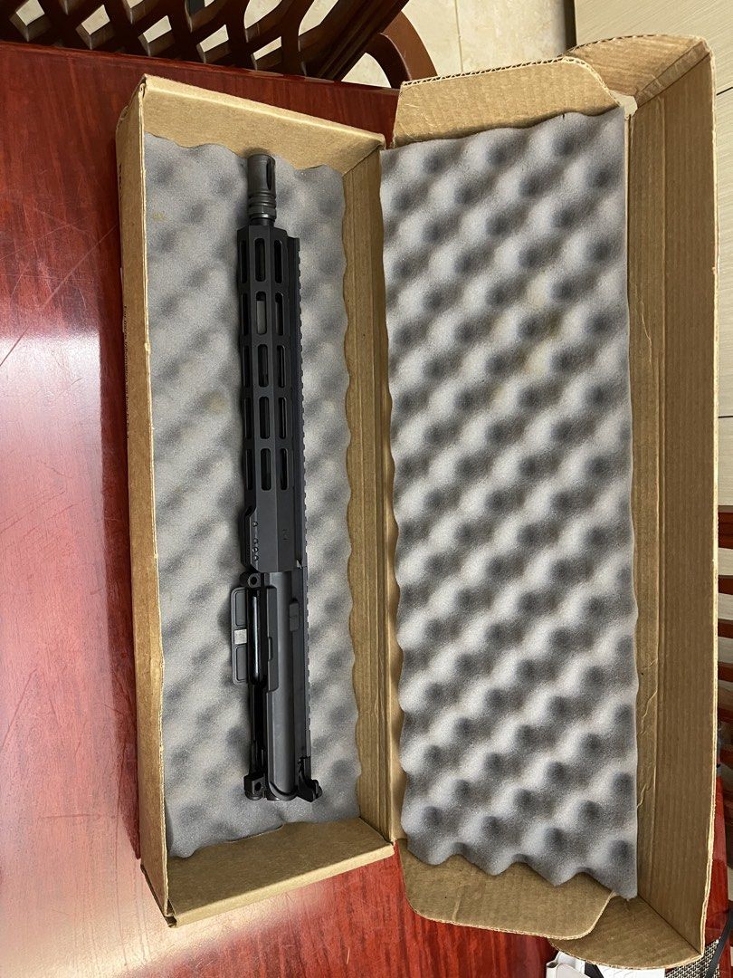 Palmetto State Armory AR-15 Upper Receiver Boxed (Category: Action & Battle Toys) located in Caloocan City. Submitted by John_73 (Listing ID 1465837300, Image 2). Description: - Brand: Palmetto State Armory - Condition: Brand new, never mounted or fired - Finish: Black - Rail: MLOK handguard - Muzzle: Flash hider attached - Packaging: Original factory box with foam inserts and warning stickers included.