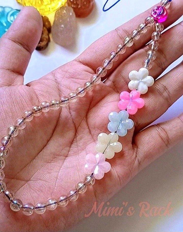 PASTEL FLOWER DESIGN PHONE CHARM BAG CHARM KEY CHARM (Category: Charms) located in Taguig. Submitted by mimisrack (Listing ID 1465799607, Image 1). Description: 🧿 only ₱50 🙂 🧿 length: approx. 21 cm (8in) 🧿 bead size:6mm 🧿 flower size: 14mm 💎Product color may vary due to photographic lighting. 💚 All items are brand new. No box and no certificate unless stated in the description. Please manage your expectations. 💜 Reservation for new buyers