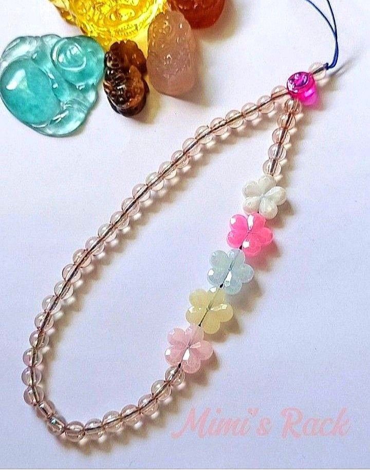 PASTEL FLOWER DESIGN PHONE CHARM BAG CHARM KEY CHARM (Category: Charms) located in Taguig. Submitted by mimisrack (Listing ID 1465799607, Image 2). Description: 🧿 only ₱50 🙂 🧿 length: approx. 21 cm (8in) 🧿 bead size:6mm 🧿 flower size: 14mm 💎Product color may vary due to photographic lighting. 💚 All items are brand new. No box and no certificate unless stated in the description. Please manage your expectations. 💜 Reservation for new buyers