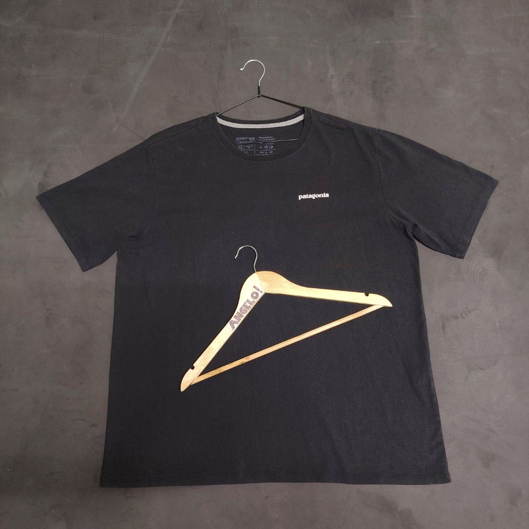 Patagonia Black Responsibili-Tee XL (Category: Tshirts & Polo Shirts ) located in General Santos City (Dadiangas). Submitted by angelodemegilloceballos (Listing ID 1465835292, Image 2). Description: -Pm me for more details & measurements - Brand: Patagonia - Size: XL (Regular Fit) - Color: Black - Design: Small white logo on chest, large colorful mountain graphic on back - Material: 50% recycled cotton, 50% recycled polyester - Condition: Soft, c