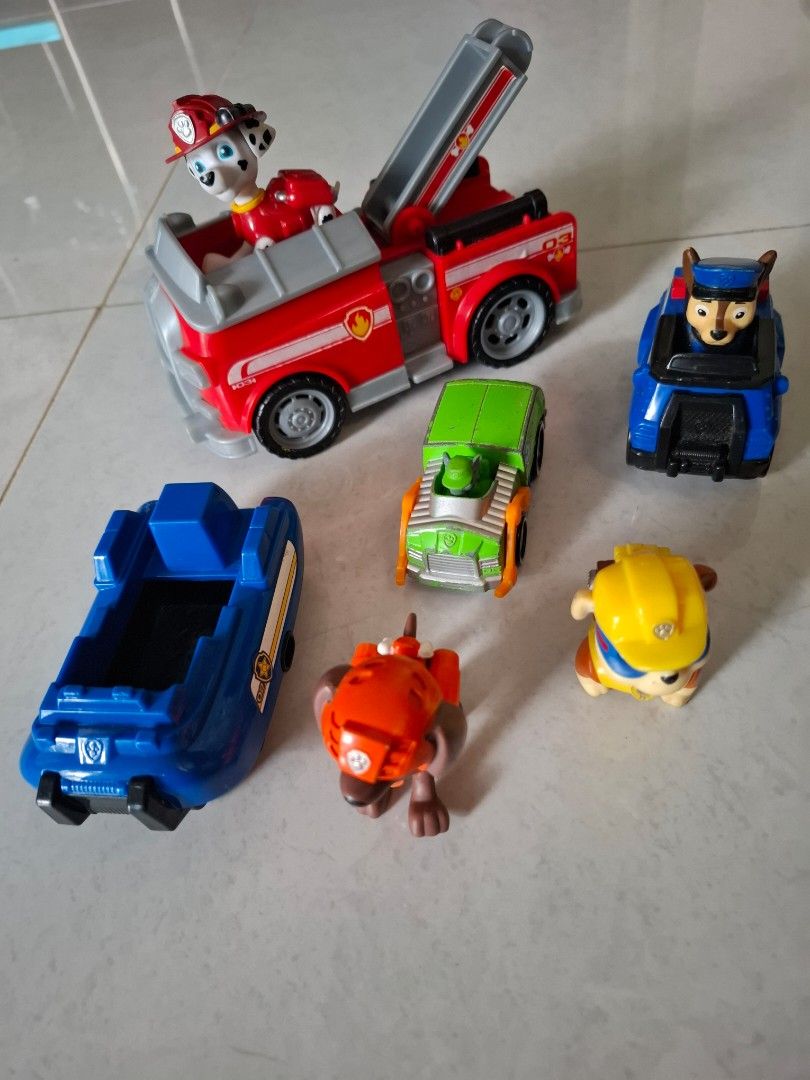 Paw Patrol, Puzzle, (Category: Kids Toys) located in Caloocan City. Submitted by andiyelikaaa (Listing ID 1465817875, Image 1). Description: Preloved take all! Great bundle of kids' toys including a Paw Patrol fire truck and vehicles, Monkeying Around balancing game, and 2 Melissa & Doug wooden peg puzzles (safari and farm animals). Perfect variety for toddlers and young children!.