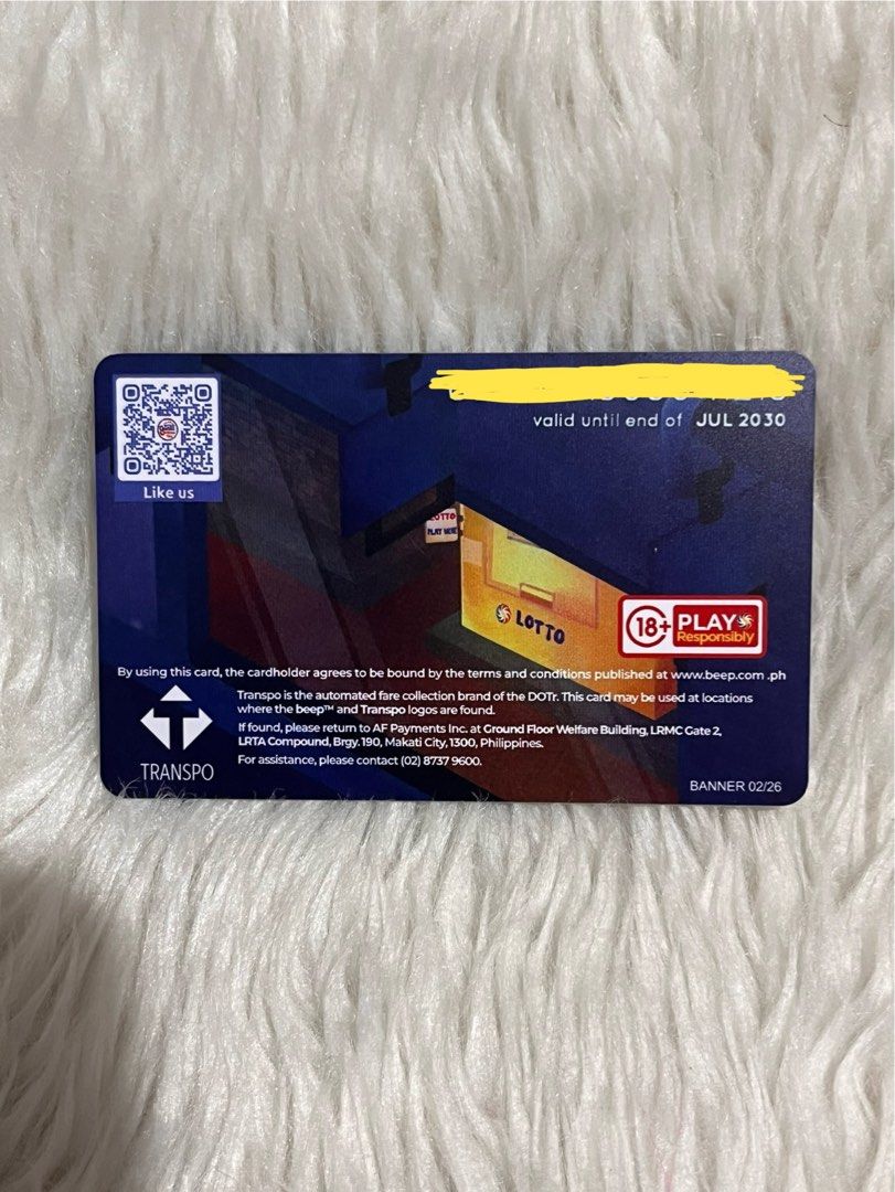 PCSO Lotto Beep Card (Category: Travel Essentials & Accessories) located in Bacoor. Submitted by crystalsky_22 (Listing ID 1465876700, Image 2). Description: 🌸 NO LOAD! July 2030 expiration 🌸 2 pcs available 🌸 location/meet-up: Salinas 1 Bacoor or Pasig Ortigas or MRT Ortigas/Taft during weekdays only 🌸 lalamove/grab or J&T/LBC.