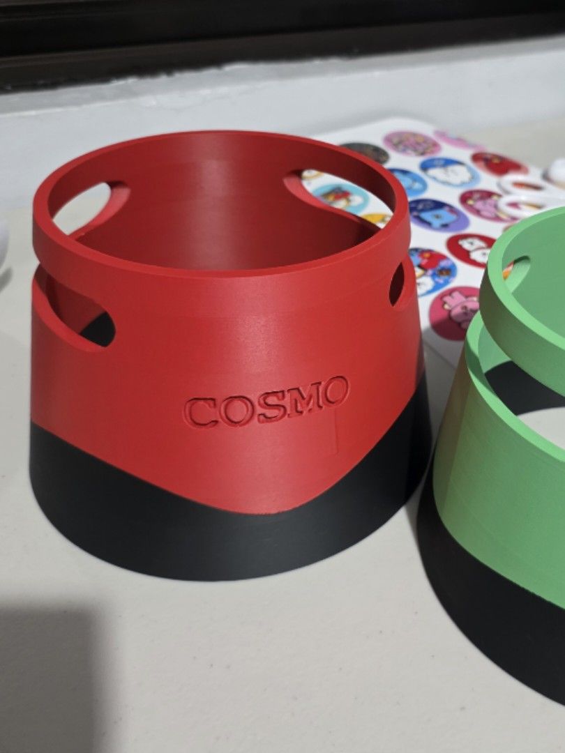 Pet bowl stand/riser (Category: Homes & Other Pet Accessories) located in Quezon City. Submitted by cottoncandyqc (Listing ID 1465926926, Image 3). Description: - Custom 3D printed pet bowl stand ideal for cats and small dogs - Colors available upon request - Heavy-duty black base prevents tipping and sliding during meal times - bowls lifts out easily for cleaning (not included) - Standard size designed to fit most dish and bowls Personalize with