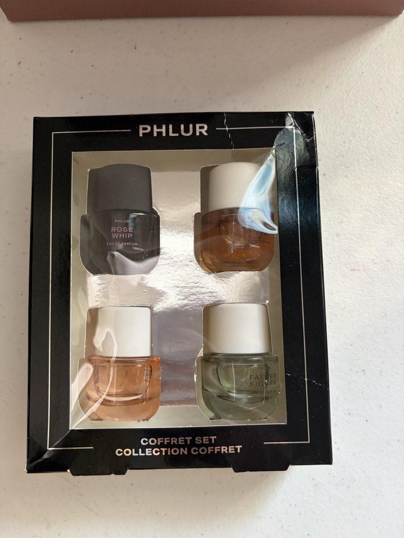 PHLUR MINI SET OF 4 (Category: Fragrance & Deodorants) located in San Juan City. Submitted by cashfrancefashioncosmetics_ph (Listing ID 1465760862, Image 3). Description: This Set Contains: - 4 x 7 mL Fragrances in Missing Person, Father Figure, Vanilla Skin, Rose Whip.