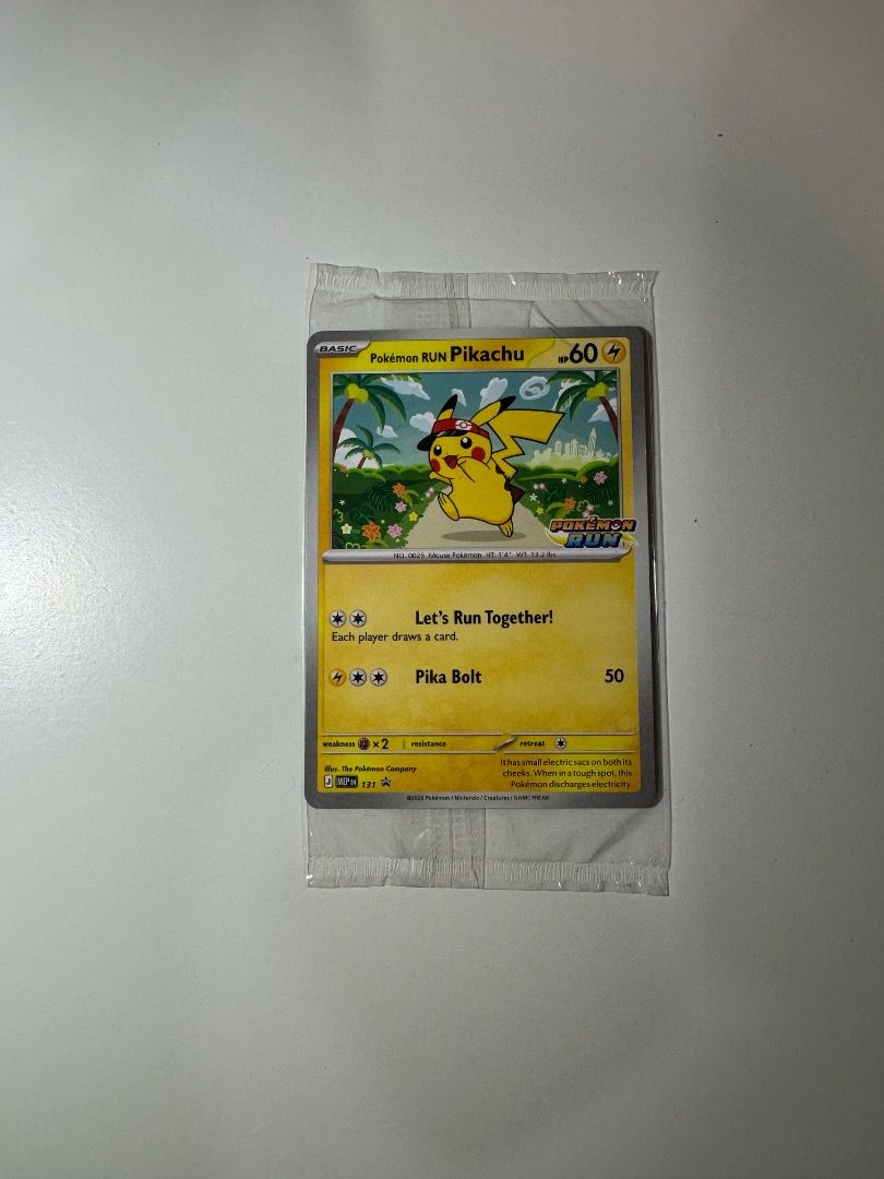Pikachu (Category: Raw Singles) located in Quezon City. Submitted by pinkc0conut (Listing ID 1465830037, Image 1). Description: POKEMON Run 30th Mode of Payment: GCash, payment first.