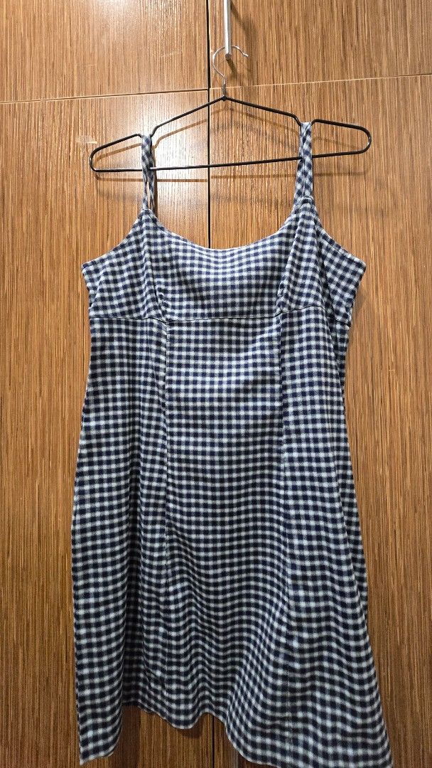 Plaid Mini Dress (Category: Sleeveless) located in Cebu City. Submitted by kitty_12345_ (Listing ID 1465911017, Image 1). Description: - Brand: All That Jazz - Design: Blue and white plaid camisole with spaghetti straps - worn a few times - can fit small-medium MOP: gcash, mari, maya, gotyme MOD: Lbc, maxim Meetup: Parkmall.