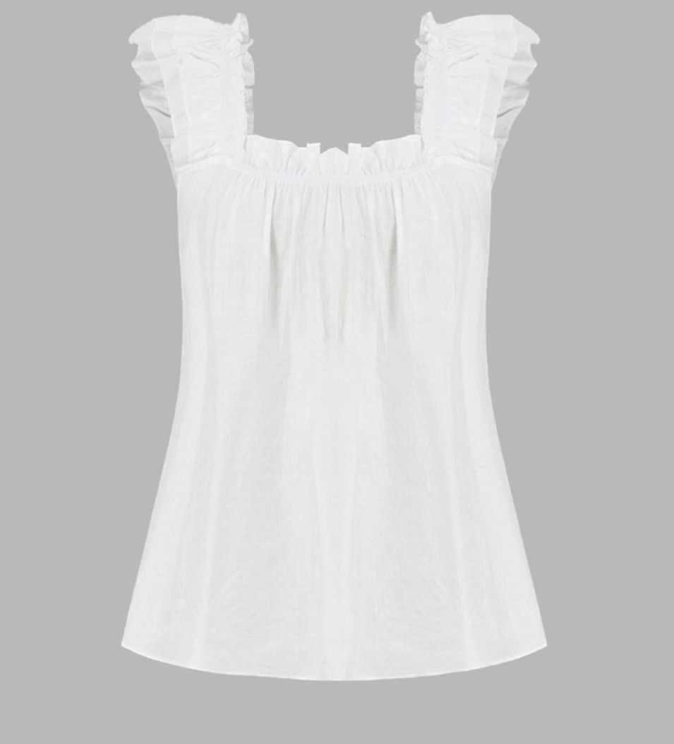 Plain Truffle Sleeveless (Category: Sleeveless) located in Manila. Submitted by lueur000 (Listing ID 1465914983, Image 2). Description: Small Front Length - 65/26 Bust (Normal)- 90/35 Bust (Stretched) - 118/46.