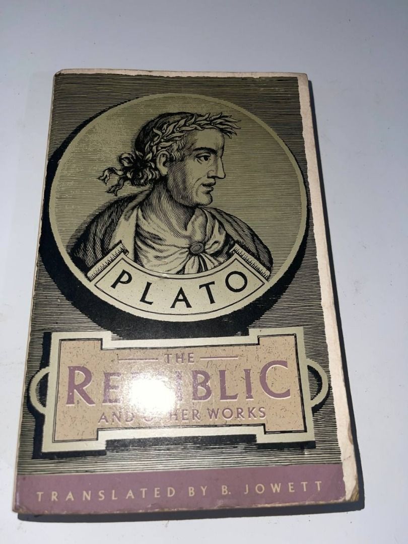 Plato - The Republic and Other Works (Category: Storybooks) located in Quezon City. Submitted by randomseller09 (Listing ID 1465890195, Image 1). Description: - Title: Plato - The Republic and Other Works - Included works: The Republic, The Symposium, Parmenides, Euthyphro, Apology, Crito, and Phaedo - Condition: Pre-loved with visible aging, yellowed page edges, and wear on the cover - Perfect for philosophy students, political science majors, a