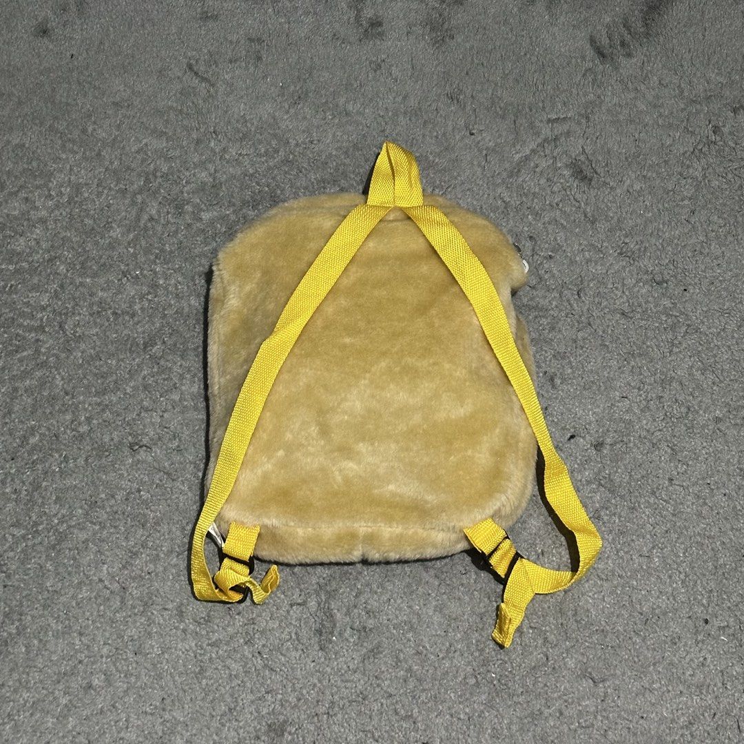 Plush Teddy Bear Backpack Pink Tan Yellow Straps (Category: Backpacks) located in Lipa City. Submitted by jecoparra (Listing ID 1465913632, Image 3). Description: - Super soft and fuzzy teddy bear backpack - Tan body featuring a cute sewn-on pink plush bear - Eye-catching, bright yellow adjustable straps - Secure zippered main compartment for your essentials - Fun and stylish bag, perfect for school, malling, or casual everyday use.