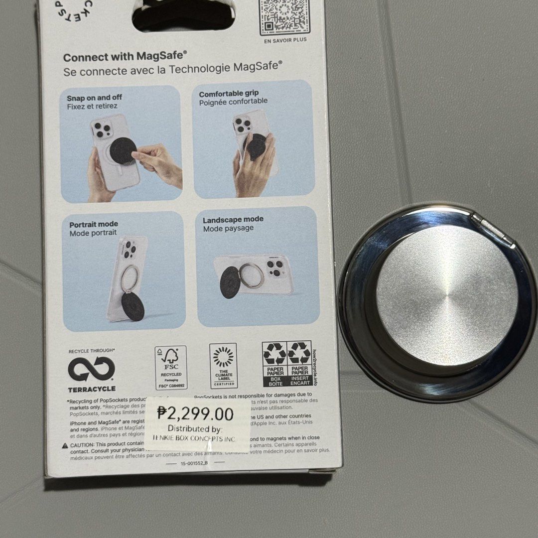Popsocket Kick-Out Aluminum Silver (Category: Mounts & Holders) located in Manila. Submitted by mellowwear (Listing ID 1465891802, Image 3). Description: .