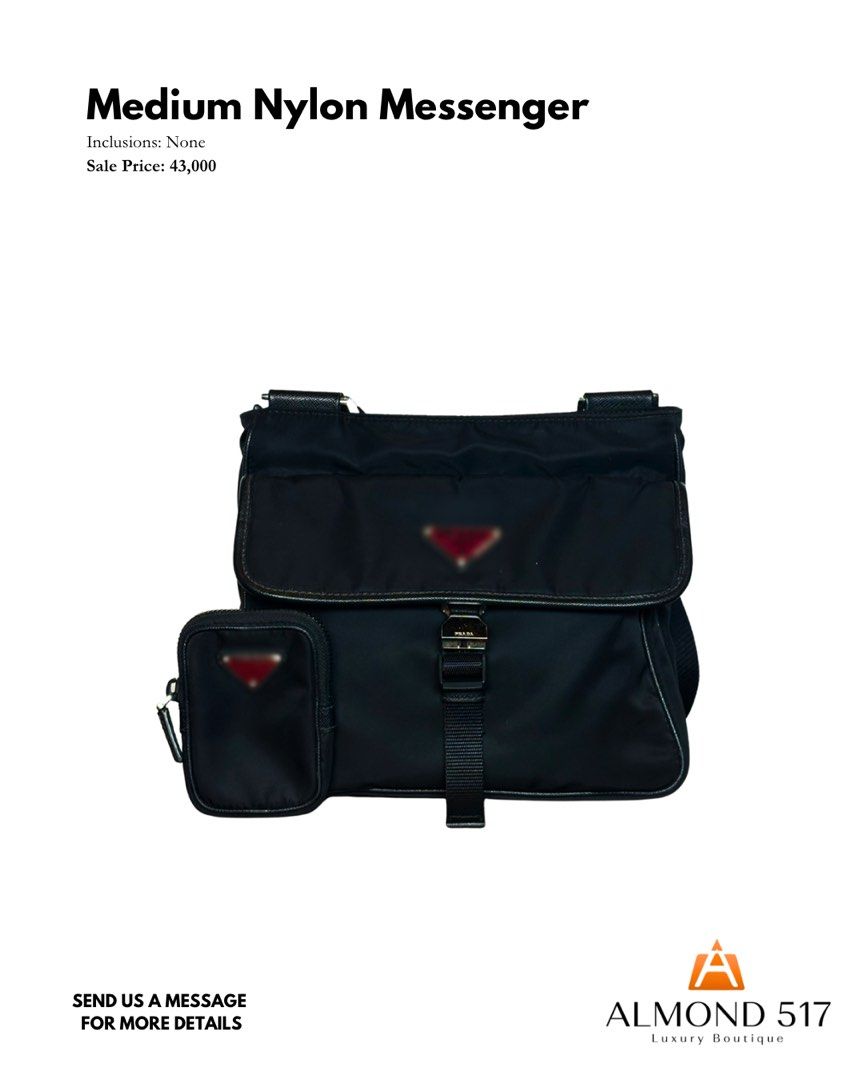 Prada Medium Nylon Messenger bag (Category: Luxury Bags & Wallets) located in Taguig. Submitted by reimac_almond517 (Listing ID 1465871275, Image 1). Description: .