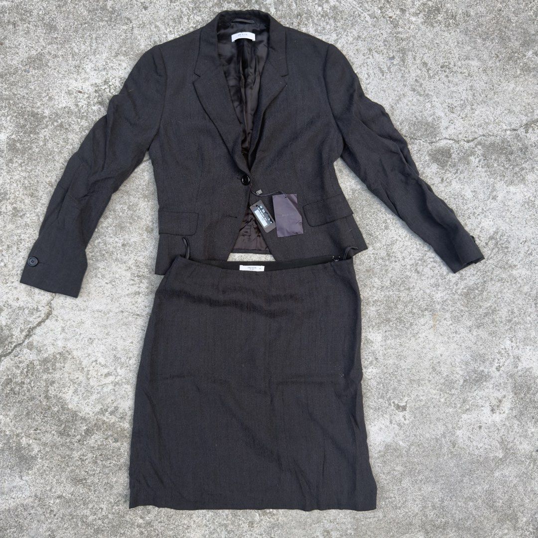 PRADA MILANO SUIT (Category: Sets or Coordinates) located in Dinalupihan. Submitted by wearable_stuffz (Listing ID 1465860684, Image 1). Description: Brand New Prada Sets With hangtag No Flaw Size 44 on tag.