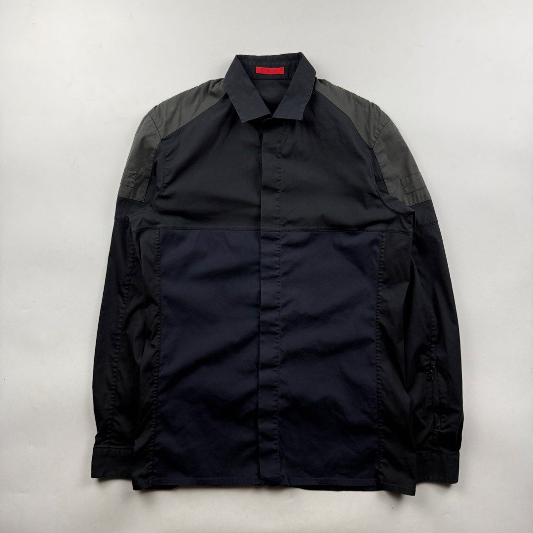 Prada Sport Technical Overshirt (Category: Formal Shirts) located in Manila. Submitted by jademax (Listing ID 1465889058, Image 1). Description: Size 37 Length: 27.5” Pit: 19” Shoulder: 16” Sleeve: 24.5”.