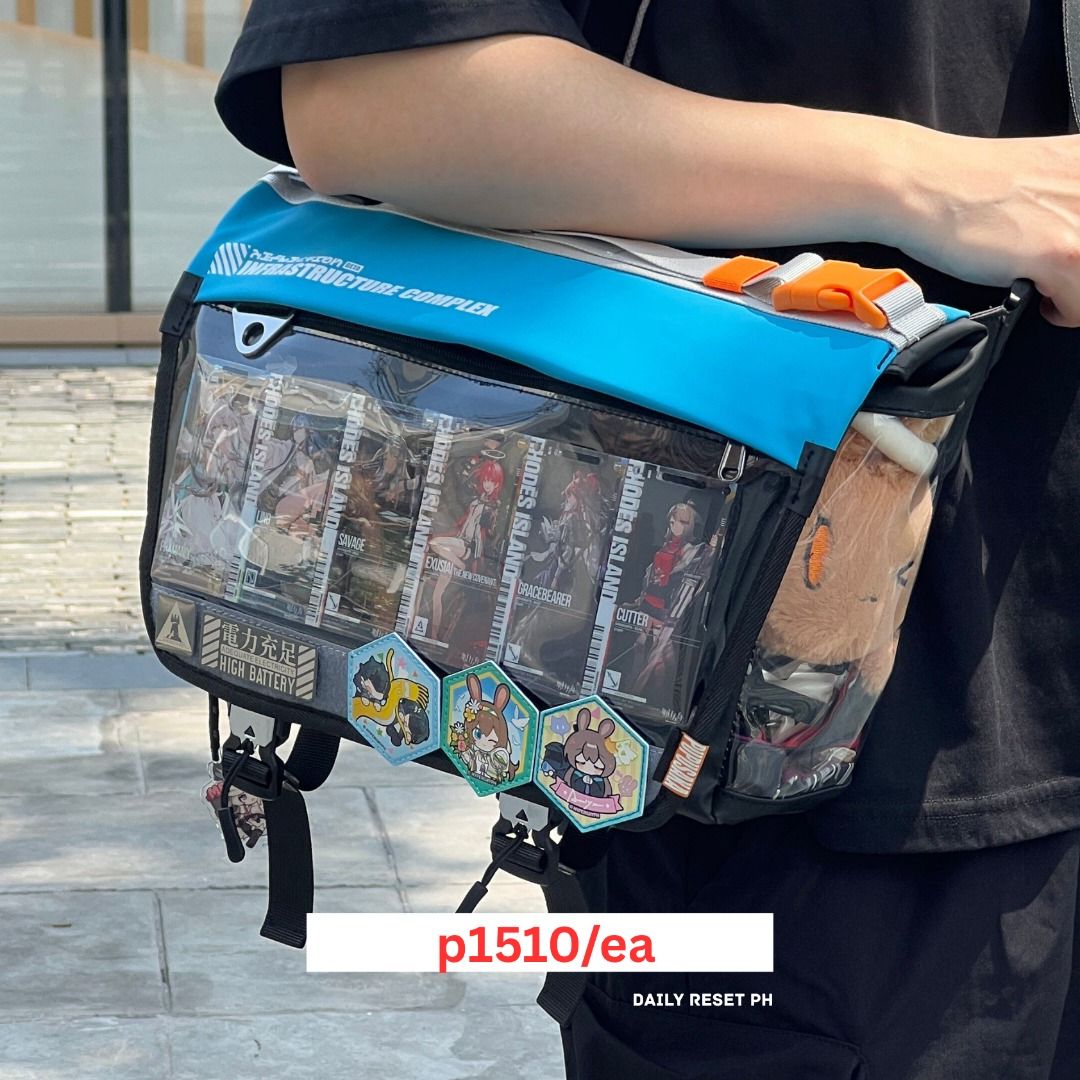 [PRE-ORDER] Arknights-style Itabag (Category: Other Merchandise) located in Manila. Submitted by daily.reset (Listing ID 1465892711, Image 1). Description: [PRE-ORDER] Arknights-style Itabag up for pre-order! Comes in the colors Black / Blue with measurements 23 x 37 x 10cm Merchandise in the image not included, please buy them separately~ 🚨 PRE-ORDERS CLOSES UNTIL STOCKS LAST p1510/ea ETA: Nov 2027 ✈️ +30% for 1 week ETA DP: 50% DP 1 week after