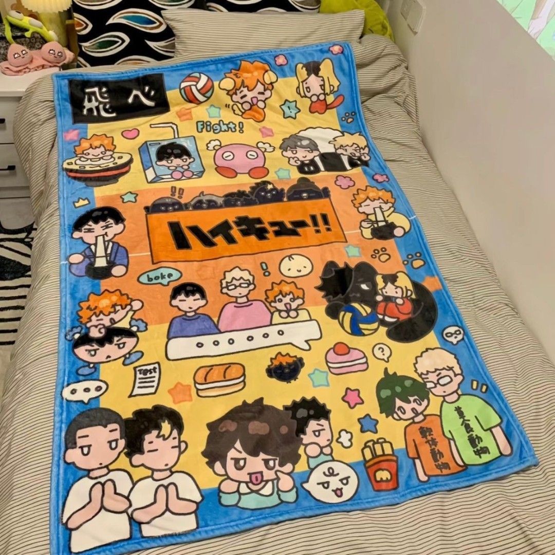 [Pre-Order] Haikyuu!! Towels (diff sizes) (Category: Bedding & Towels) located in Malasiqui. Submitted by yoonisthings (Listing ID 1465768632, Image 3). Description: Haikyuu!! Towels Available sizes: 70*100cm (₱110) 100*150cm (₱190) 150*200cm (₱300).