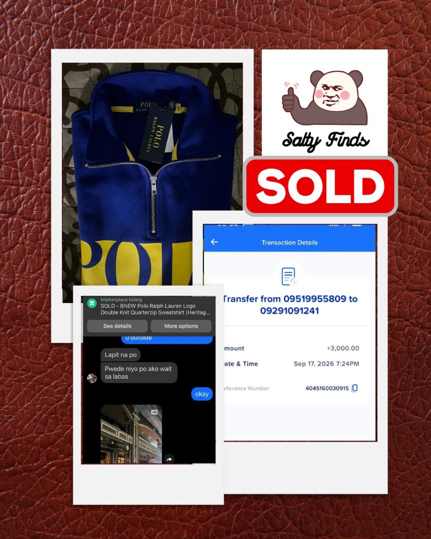 PROOF OF SELLING (Category: Announcements) located in Cavite. Submitted by ssfinds_ (Listing ID 1460662361, Image 2). Description: Sold as of 9/9/2026! Grateful to all the clients from FB Marketplace and Carousell. 🙏.