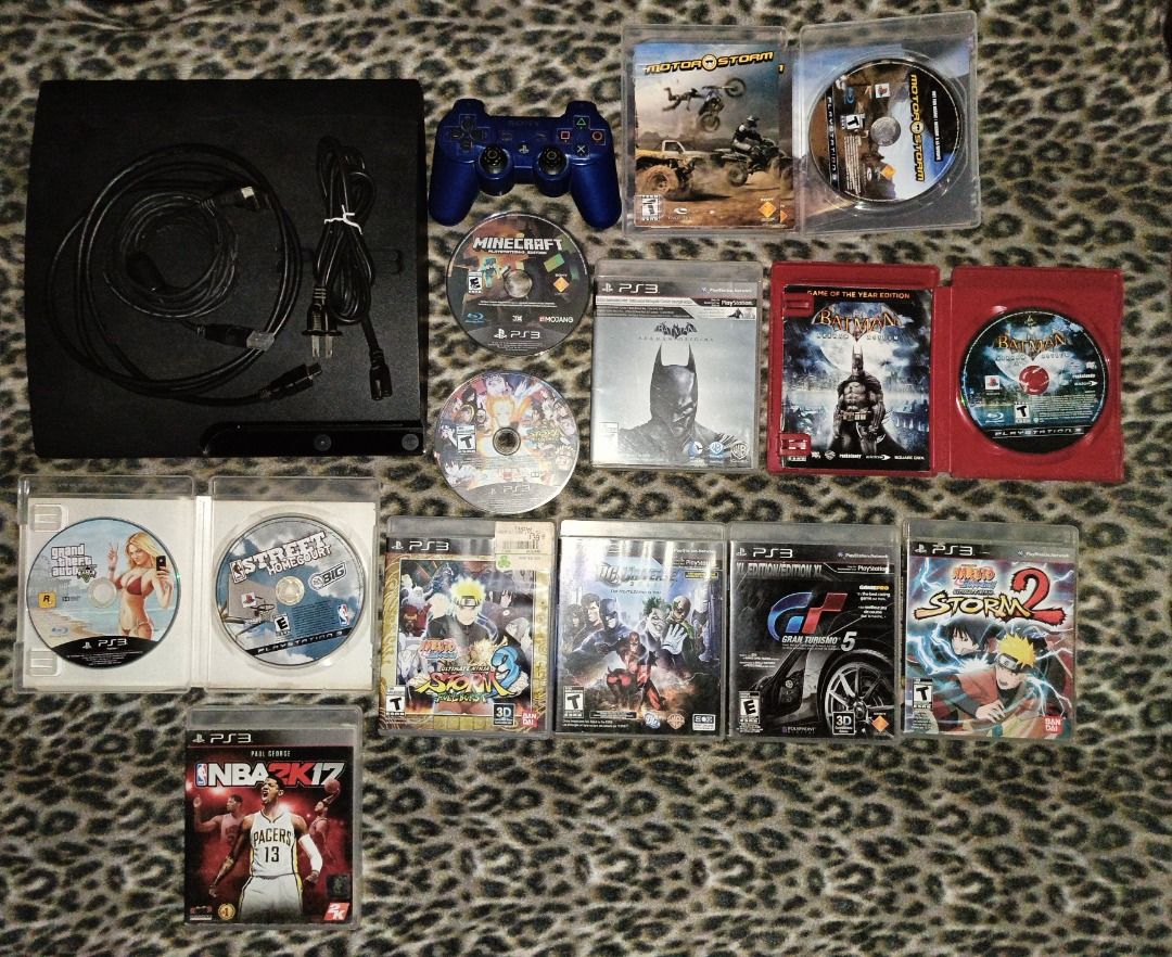 Ps3 Slim + 11 games bundle (Category: PlayStation) located in Caloocan City. Submitted by jmsidkwho (Listing ID 1465759965, Image 1). Description: Price is slightly nego if kukunin within this week or next week Details: Selling a 100% working PS3 console with valuable games, needs deep cleaning as it tends to overheat (when I tested it, it did) and new controller, ready to use or to be jailbreaked. Inclusions: • PS3 Slim Console • Original Power 