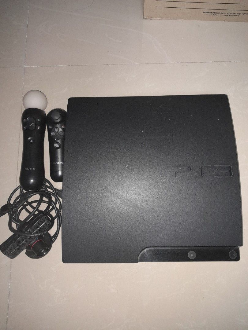 PS3 SLIM WITH 12 ORIGINAL DISCS (Category: PlayStation) located in Davao. Submitted by paoloxantiago (Listing ID 1464949923, Image 1). Description: Price is 6,000 but negotiable Includes console, hdmi and power cable, 2 psmove controllers, pseye and 12 discs North Davao.