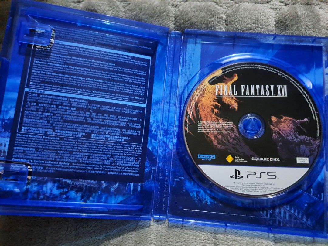 PS5 Game Final Fantasy XVI (Category: PlayStation) located in Quezon City. Submitted by epic_shockwave8thundersto (Listing ID 1465914518, Image 2). Description: PS5 Final Fantasy XVI Price:1,400 Good condition,presentable CD-smooth,working Meet up: FCM-Fairview Center Mall SM Fairview Fairview Terrasces Or pick up malapit sa place ko..