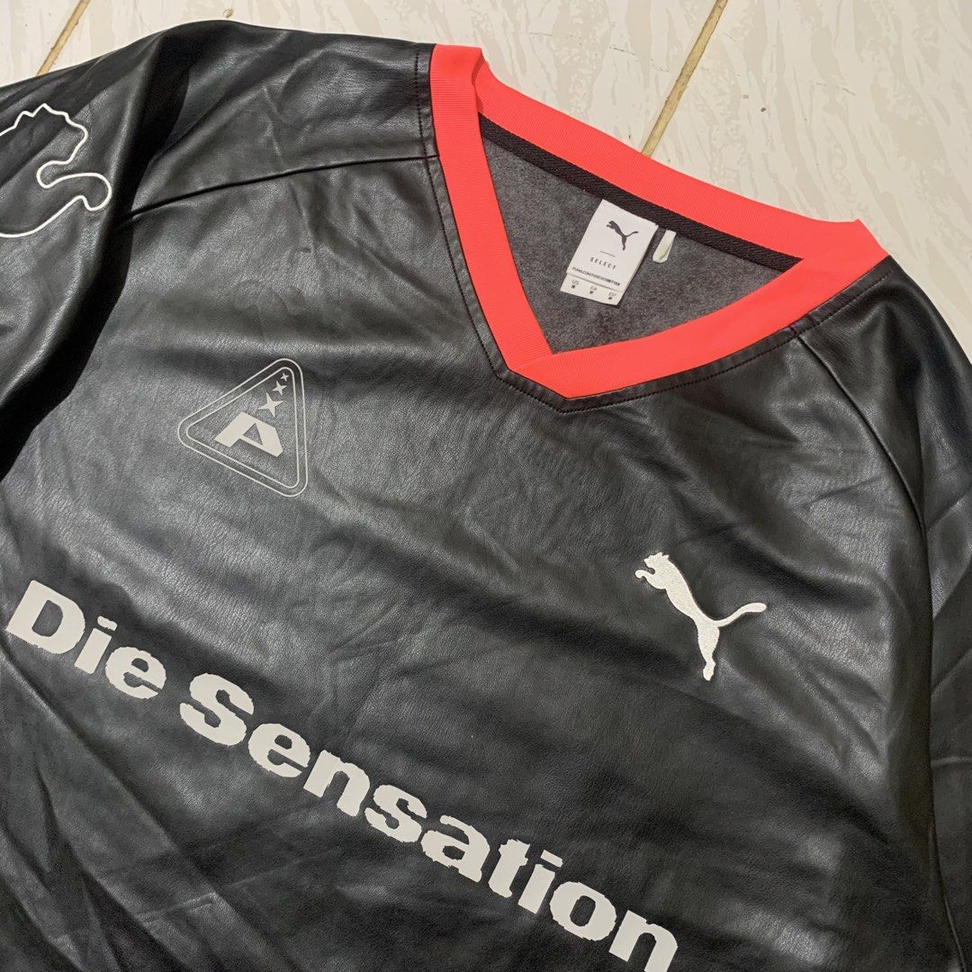 Puma “Die Sensation” Shirt Leather Material (Category: Tshirts & Polo Shirts ) located in Cebu City. Submitted by johnferrer96412 (Listing ID 1465847427, Image 3). Description: Puma “Die Sensation” Shirt Leather material Med Oversized fits XXL Width 25 Length 30 Excellent condition Dm📩.