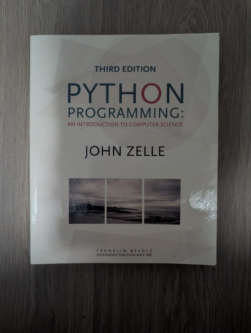 Python Programming An Introduction to Computer Science Third Edition (Category: Textbooks) located in Singapore. Submitted by gingerbread_man (Listing ID 1465791628, Image 1). Description: DM for more info.