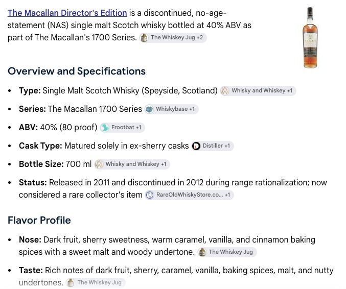 RARE: The Macallan Director's Edition (Category: Beverages) located in Makati City. Submitted by mbrtom (Listing ID 1465792306, Image 2). Description: Authentic. Rare, only 1 bottle in collection. For the safety of both buyer and seller, payment via BPI QR (Instapay) only. This can also be uploaded and paid via GCash. No cash payments please. Thank you!.