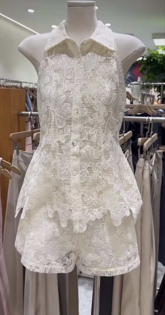 🤍Markdown🤍 Rechic Lace Coords (Category: Sets or Coordinates) located in Davao. Submitted by krau_ (Listing ID 1465806442, Image 1). Description: Used only once! Small on tag, fits Xs-S best Bought this at 3,900 via pasabuy! .