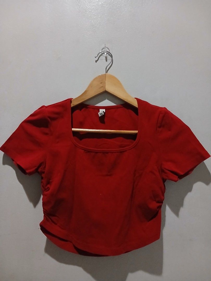 Red Crop Top (XS-S) (Category: Shirts) located in Pasig City. Submitted by carmelaelizalde (Listing ID 1465920605, Image 1). Description: up to 34 bust [BUY4 +1FREE] check my page for more sale items.