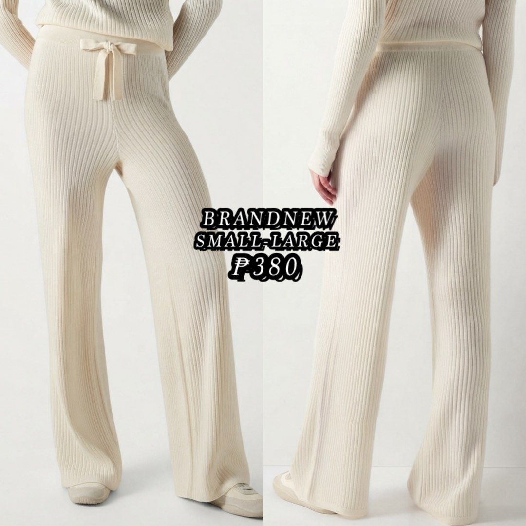 RIBBED KNIT WIDELED PANTS (Category: Other Bottoms) located in Taguig. Submitted by jane.klosette (Listing ID 1465810987, Image 1). Description: BRANDNEW Delivery via Lalamove, payment first. 📍 Taguig.