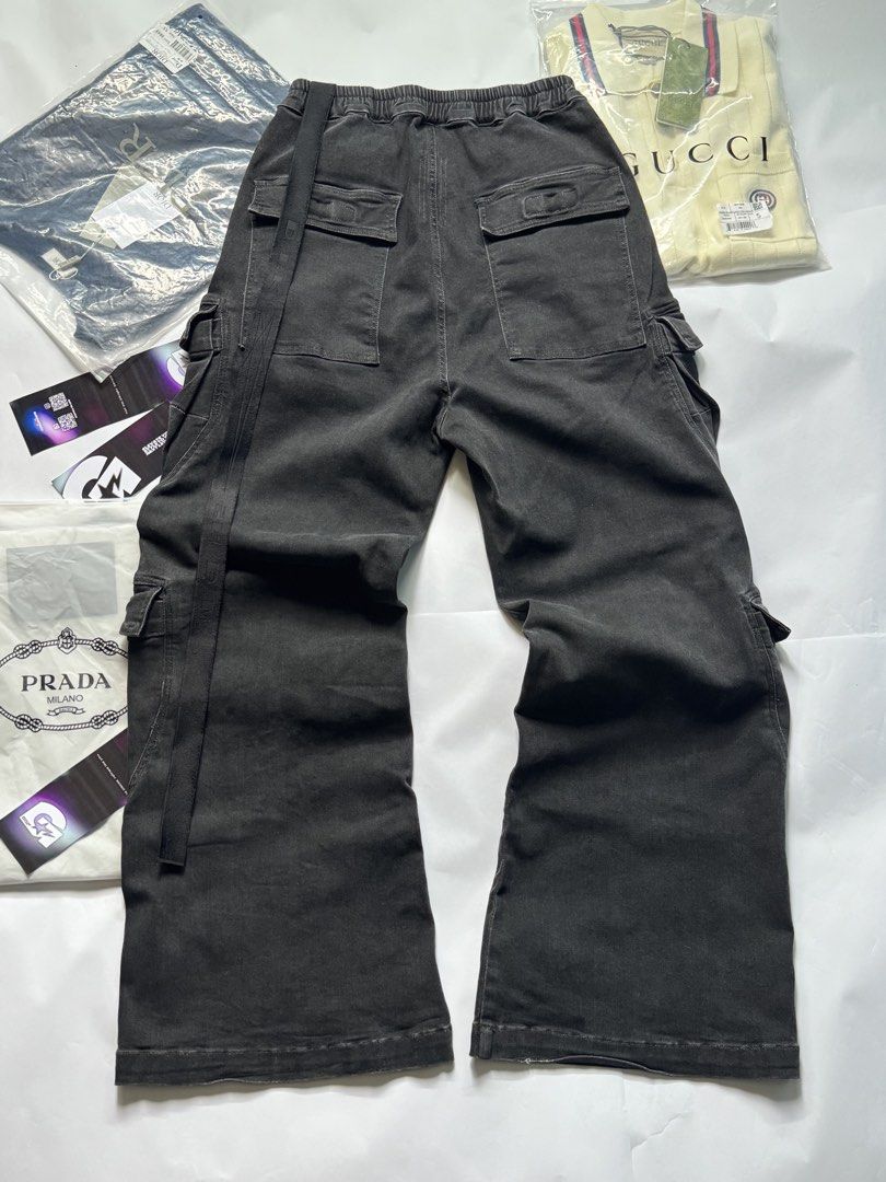 Rick Owens DRKSHDW Double Cargo Belas Pants (Category: Jeans) located in Manila. Submitted by godspeedmnl (Listing ID 1465793412, Image 2). Description: Rick Owens DRKSHDW Double Cargo Belas Pants 5,589PHP / Size: XS Waist: 28 up to 34inch (Feel free to message me for additional photos.) Package Included: • Rick Owens DRKSHDW Double Cargo Jumbo Belas Pants x 1 • GodspeedMnl Paper Bag • Free waterproof stickers! - These free waterproof stickers ca