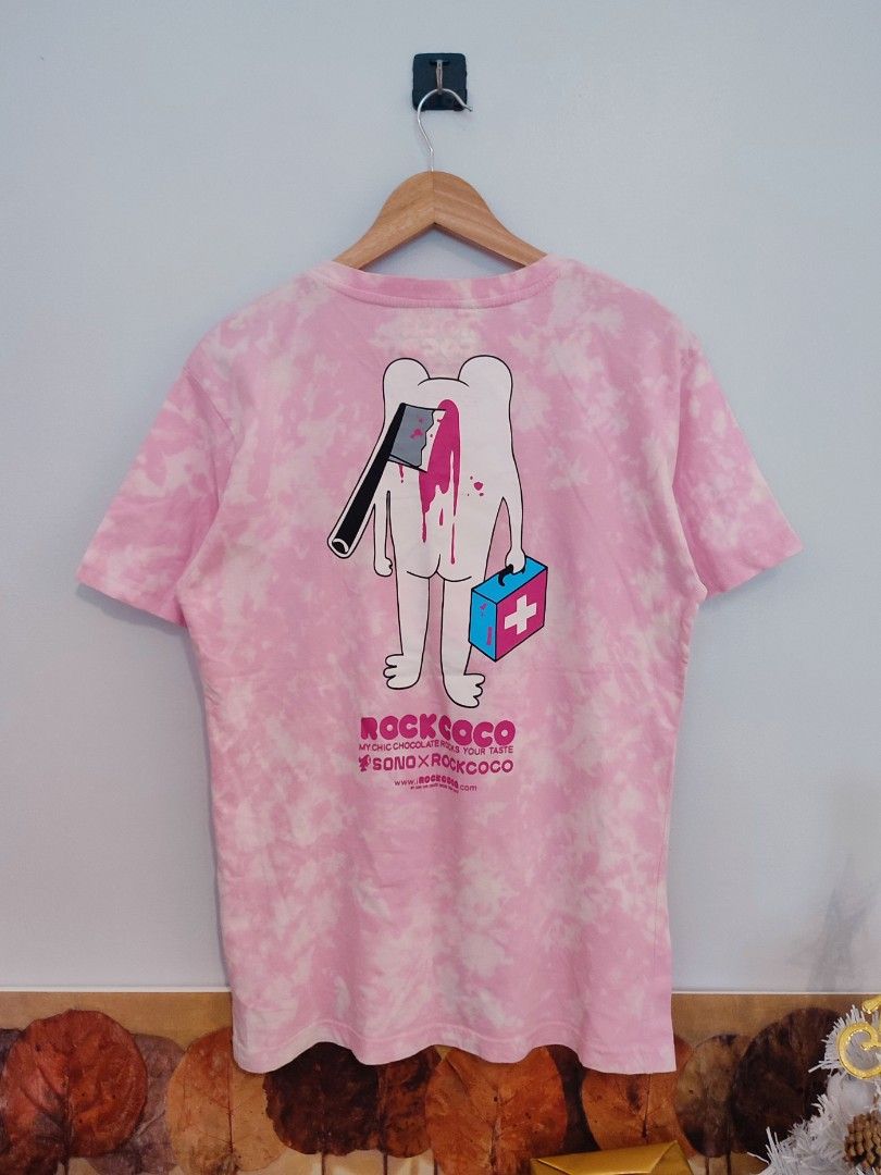 Rock Coco Custom Bleach Dye Tee (Category: Tshirts & Polo Shirts ) located in Ibajay. Submitted by trendholicrepublique (Listing ID 1465769944, Image 2). Description: Rock Coco Custom Bleach Dye Tee 129 Php Color Rate 9.5/10 XL on Tag (20 x 28) Very Good Condition (need wash).