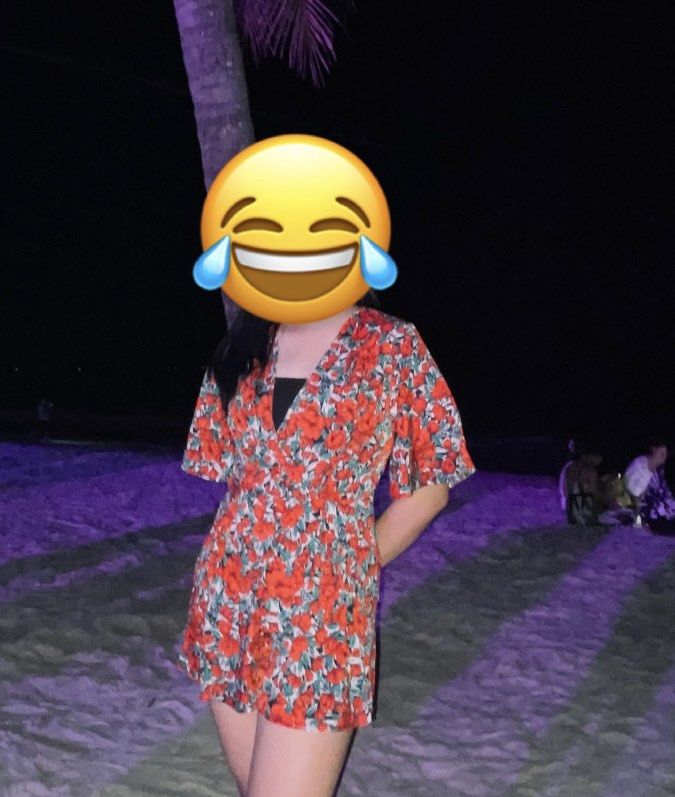 Romper ₱100 (small) waist 25-26 (Category: Rompers) located in Manila. Submitted by bev2001 (Listing ID 1465842843, Image 1). Description: Once lang nagamit sa boracay. Good as new!🩷.