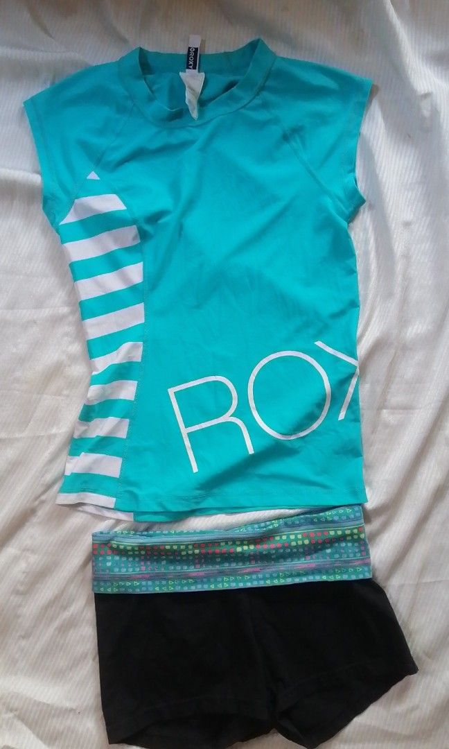 ROXY LIGHT BLUE RASH GUARD FOLDOVER SHORT (Category: Rash guard) located in Manila. Submitted by tiffy_thrift (Listing ID 1465762149, Image 1). Description: .