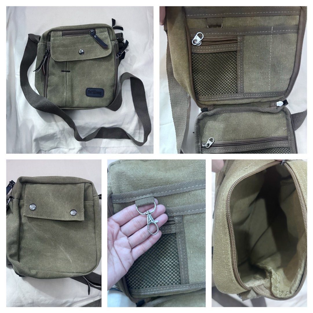 Ru Yi Huang Canvas Sling Bag (Category: Cross-body Bags) located in Makati City. Submitted by cestparfaitvintagejewelries (Listing ID 1465798145, Image 1). Description: .