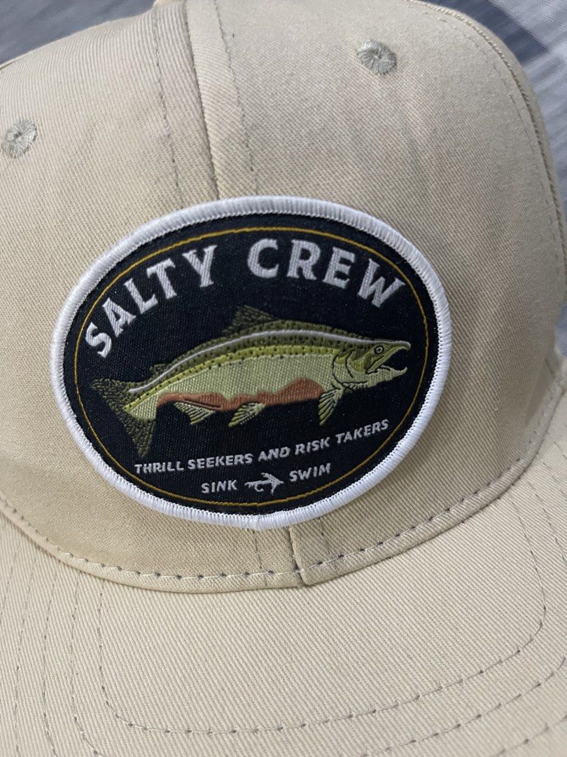 Salty crew snapback hat (Category: Caps & Hats) located in Taytay. Submitted by ekselentekondisyon (Listing ID 1465899583, Image 3). Description: Salty crew snapback hat One size fits all Good condition May maliit na hairline sa snap Taytay rizal location.