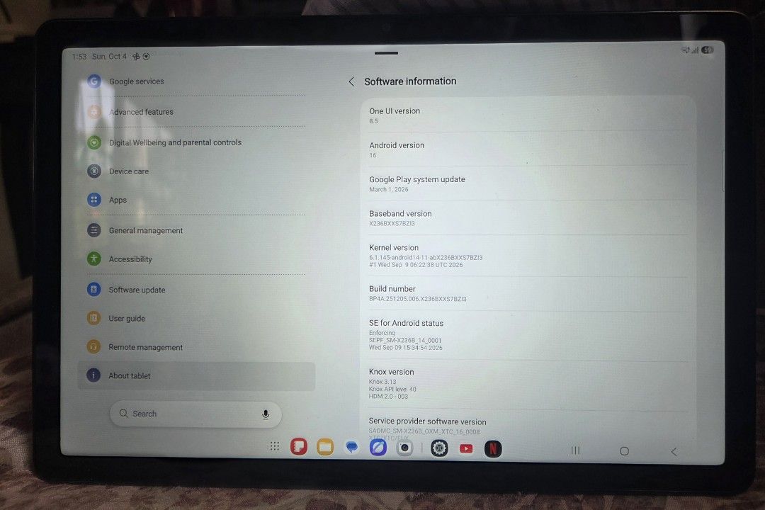 Samsung Galaxy Tab A11+ 5G (Category: Android) located in Pasig City. Submitted by arlbrjw8 (Listing ID 1465811247, Image 3). Description: with casing and bluetooth keyboard android 16 128gb memory with charger.