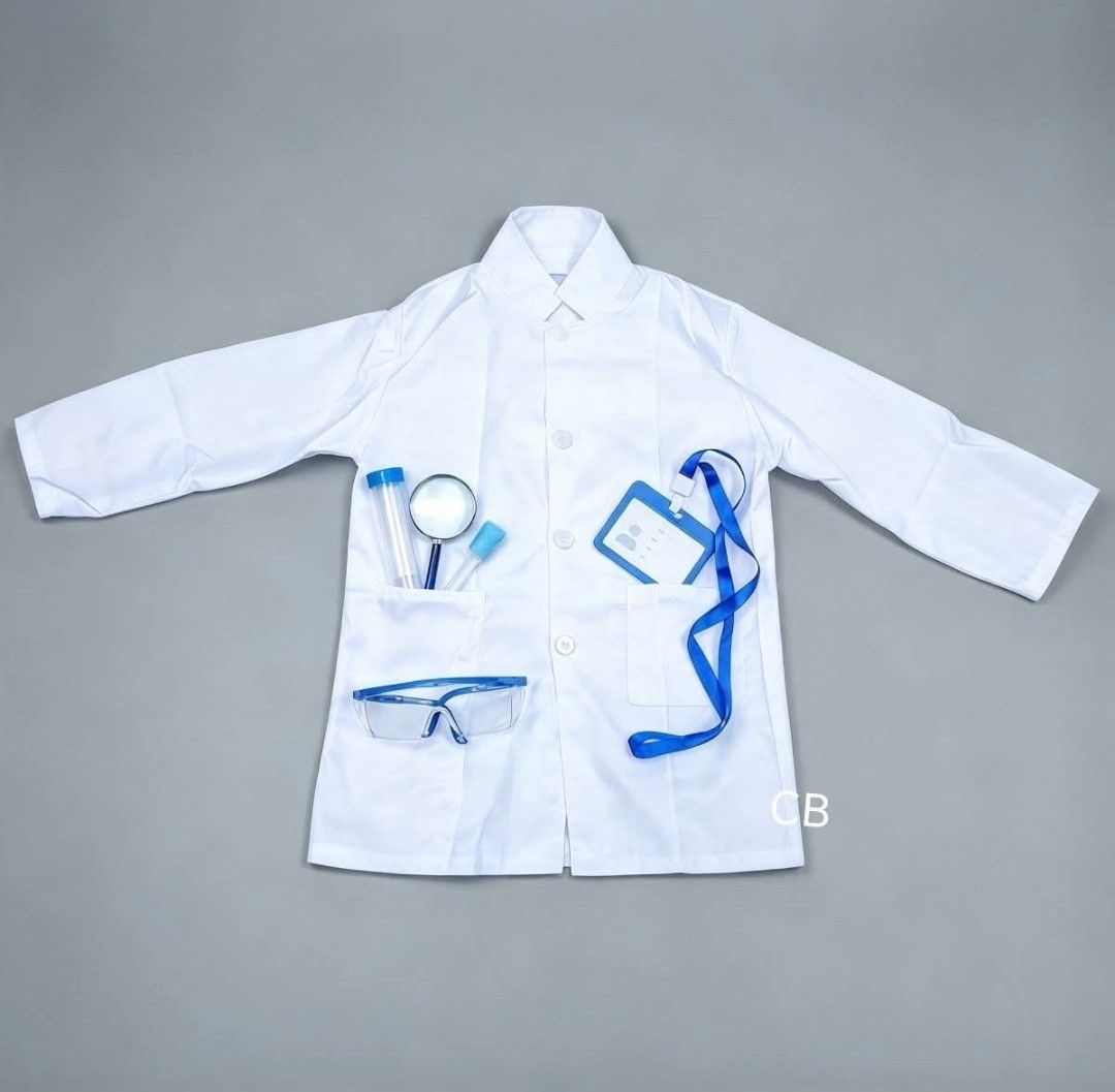 Scientist Costume For Kids (Category: Babies & Kids Fashion) located in Manila. Submitted by viashop02 (Listing ID 1465922657, Image 3). Description: Scientist Costume For Kids Unisex ✅ Included: *Labgown *Eyeglass *Magnifying Glass, *Tube Test, *Dropper *ID With Lace Rs Price: 800 ✅Size:(3-6yrs)(8-10yrs)(11-12yrs) Actual photo is posted Onhand all Items no customize Made in Bangkok Good quality ✅ Cash on delivery via lalamove.